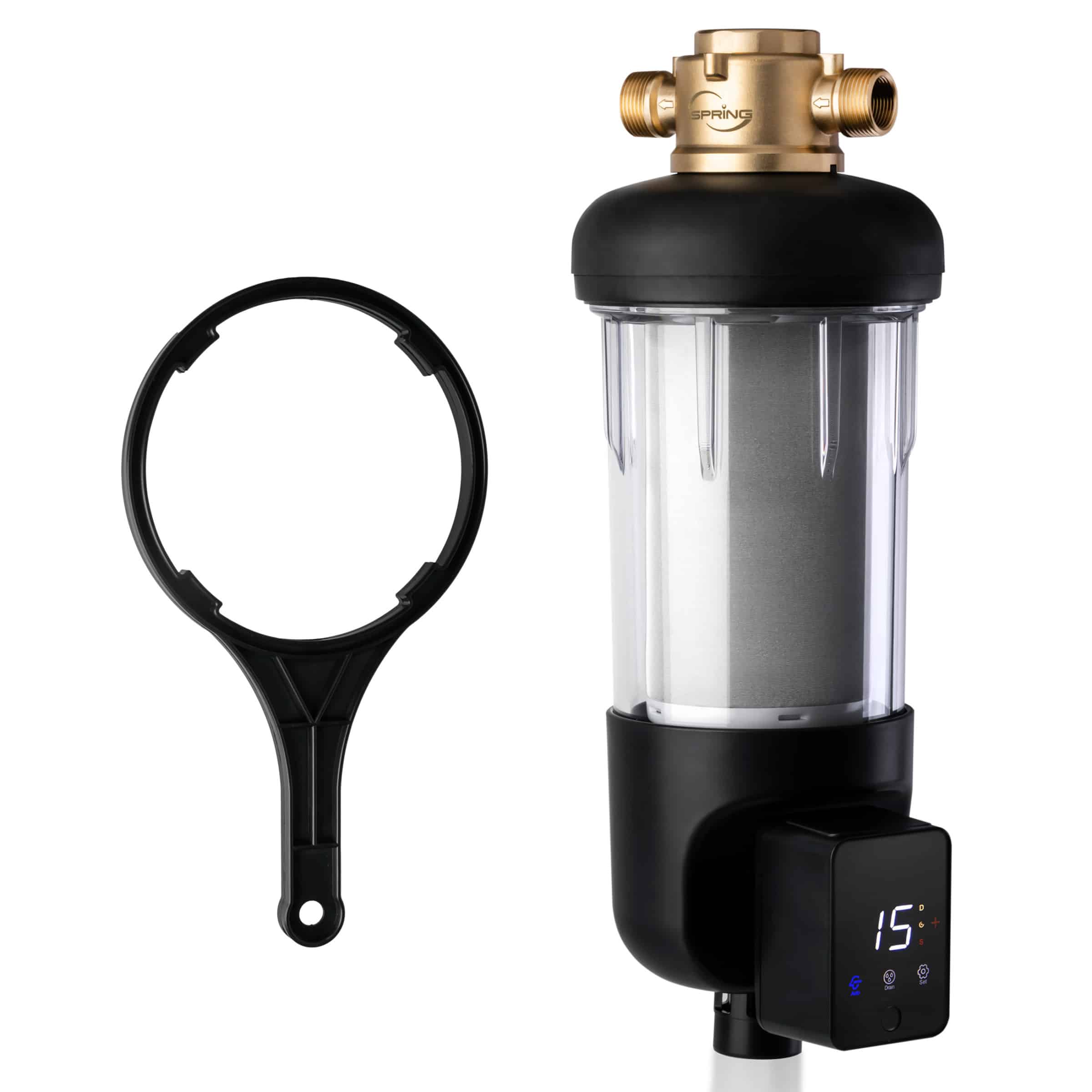 iSpring WSPARJ, NSF Certified, Jumbo Whole House Spin Down Sediment Water Filter, Auto Flush