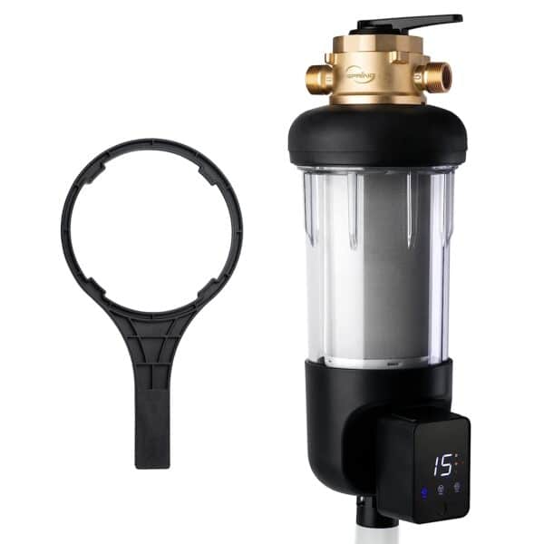 iSpring WSPARJ-BP, NSF Certified, Jumbo Spin-Down Sediment Water Filter with Bypass, Auto Flush