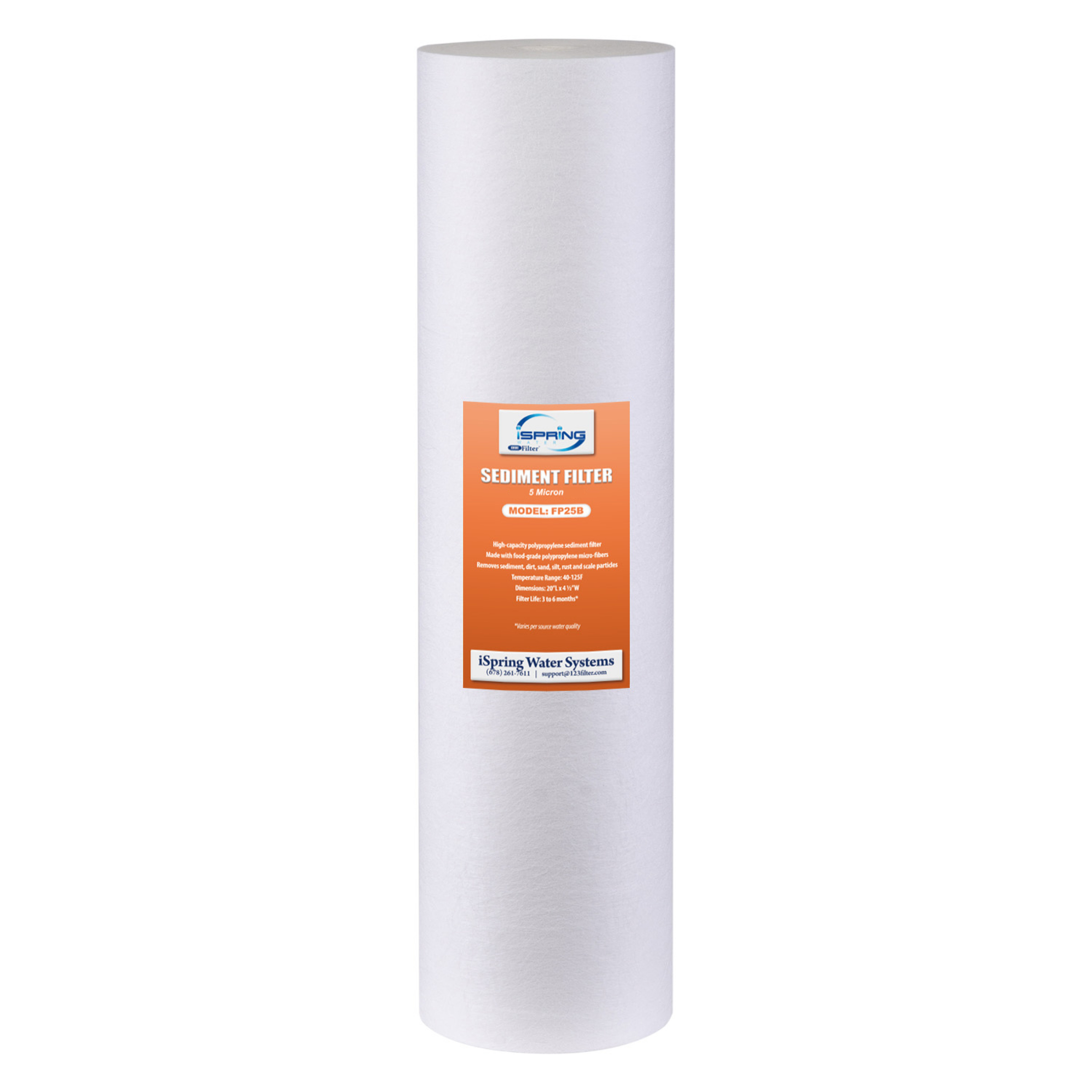 iSpring FP25B High Capacity 20” x 4.5” Whole House Water Filter Replacement Cartridge