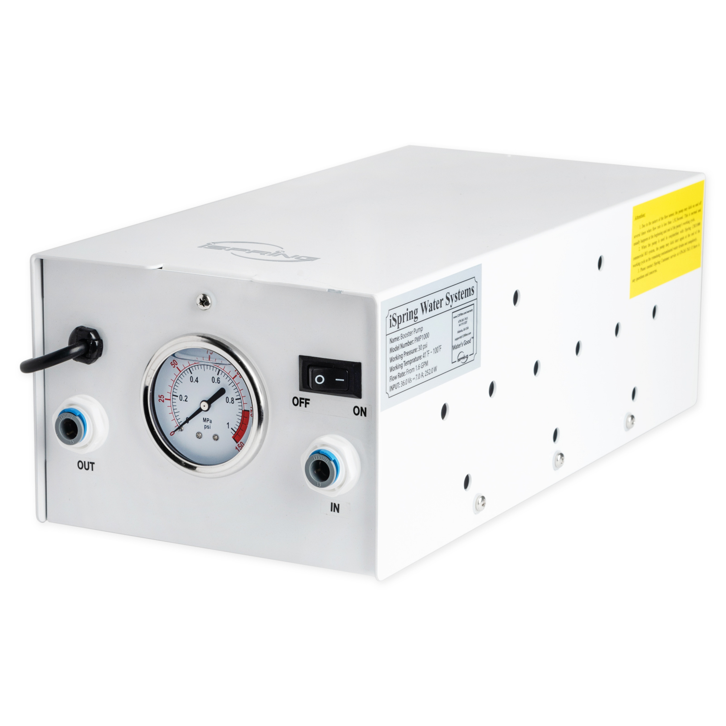 iSpring PMP1000 Water Booster Pump for High Capacity RO Membrane