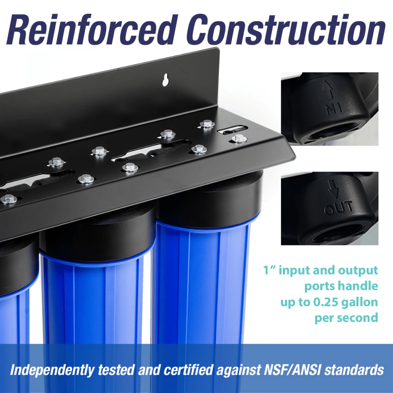 iSpring WGB32B-KS Whole House Water Filter System for Heavy Metal ...