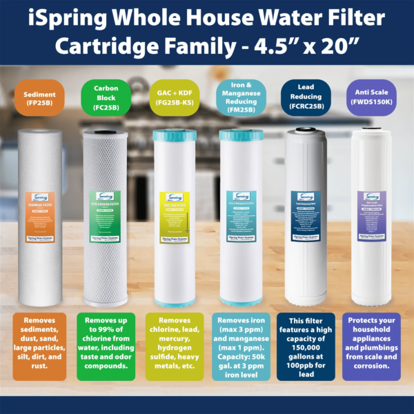 iSpring WGB32B-KS Whole House Water Filter System for Heavy Metal Reducing