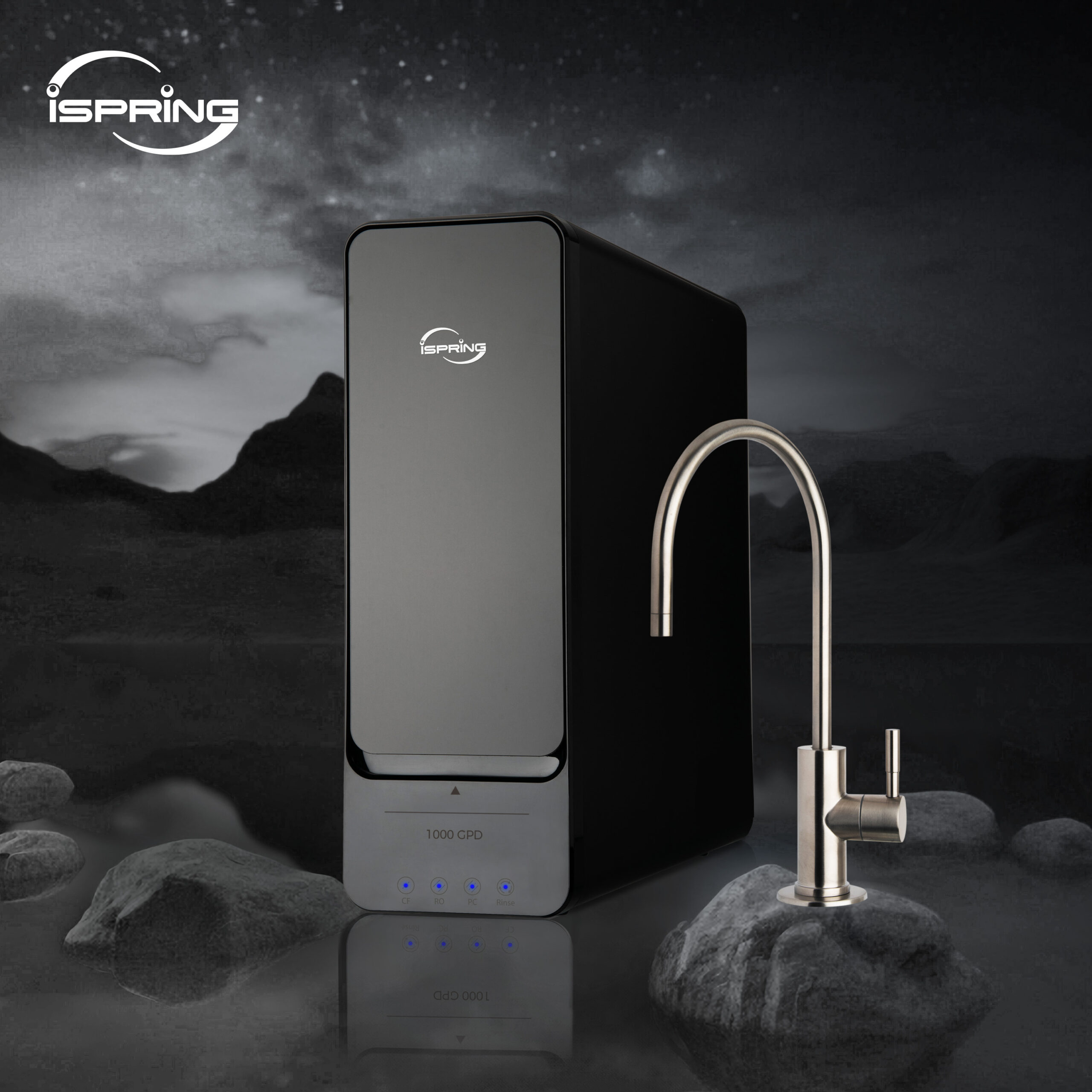 iSpring RO1000-BN Tankless Reverse Osmosis Water Filtration System, 1000 GPD Fast Flow