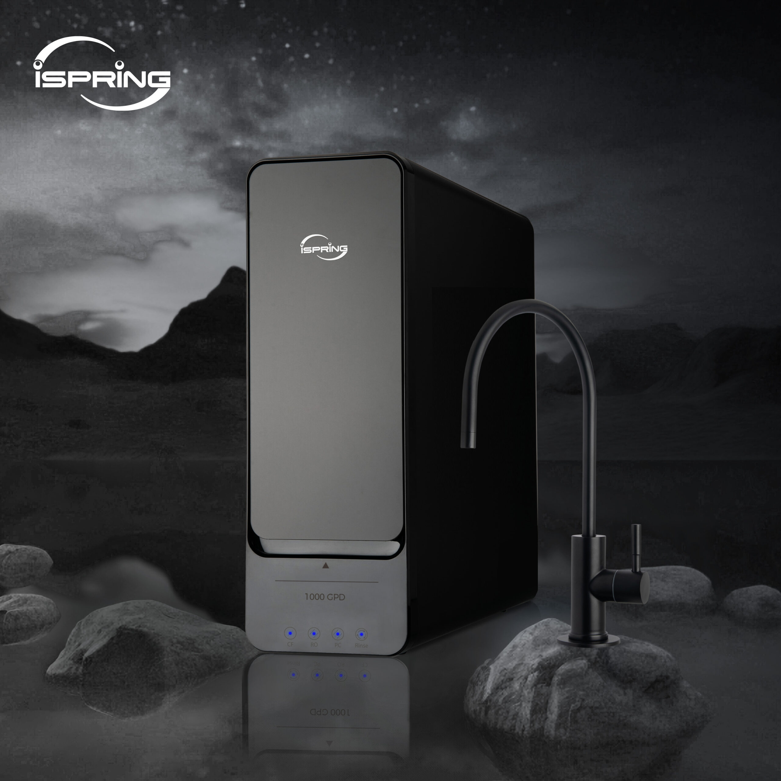 iSpring RO1000-ORB Tankless Reverse Osmosis Water Filtration System, 1000 GPD Fast Flow