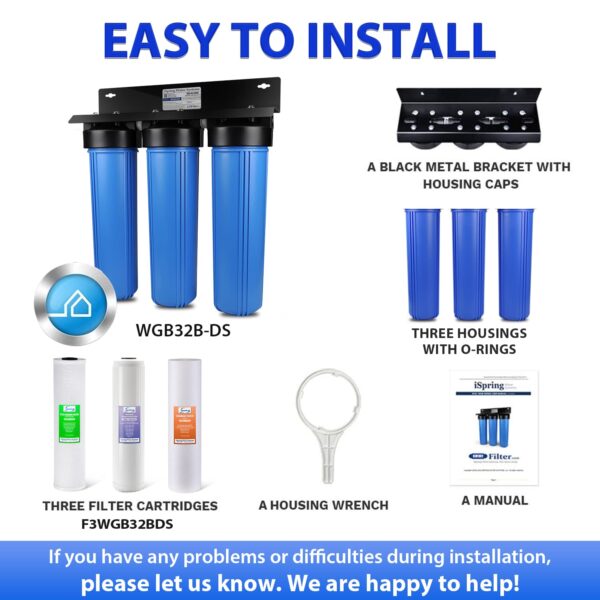 71rdADBP0YL._SL1500_ iSpring WGB32B-DS 3-Stage Whole House Water Descaler Filter System,