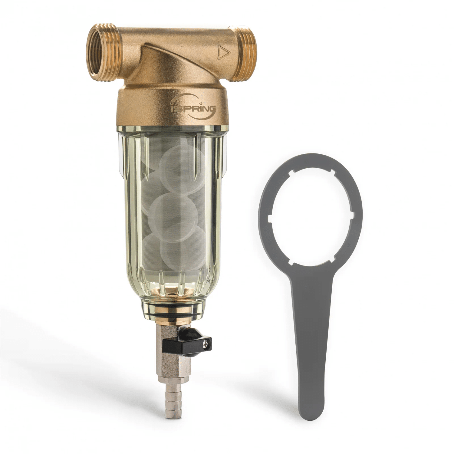 iSpring WSP-SL Whole House Reusable Spin Down Sediment Filter with Siliphos, Alternative Descaler