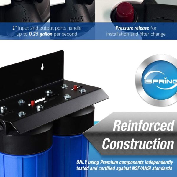 iSpring WGB21B-PB 2-Stage Whole House Water Filtration System