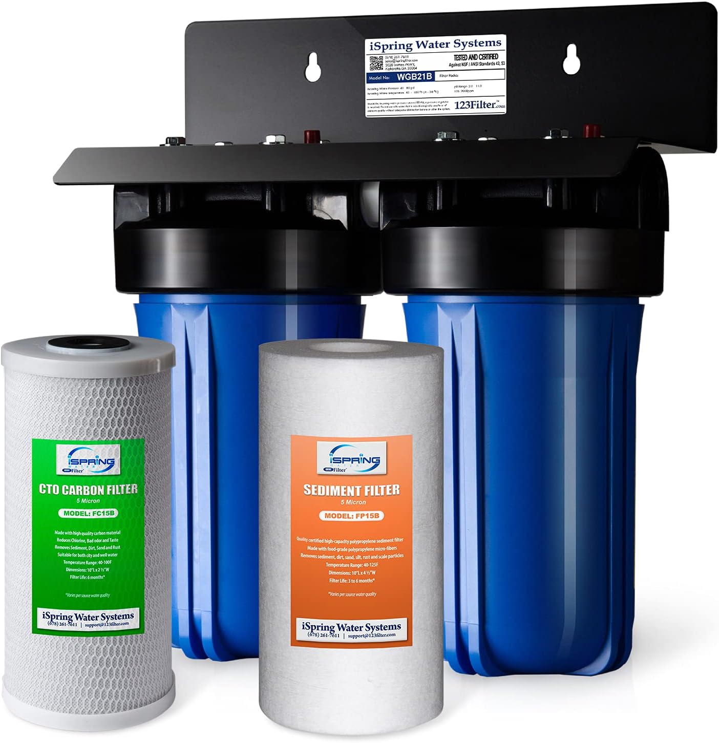iSpring WGB21B 2-Stage Whole House Water Filtration System