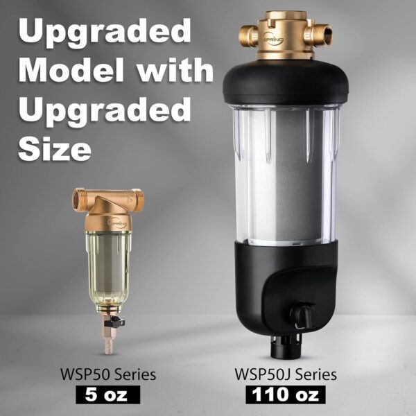 iSpring WGB32B-KDS+WSP50J Whole House Water Filter System w/Jumbo-Sized Spin Down Sediment Filter