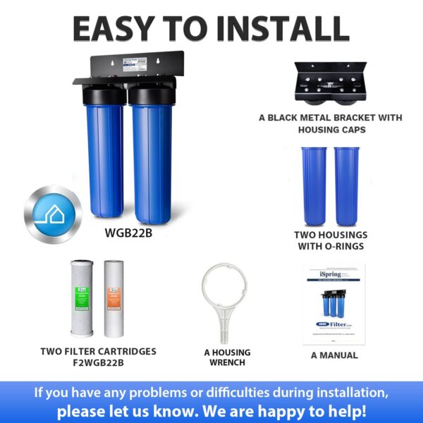 iSpring WGB22B 2-Stage Whole House Water Filtration System