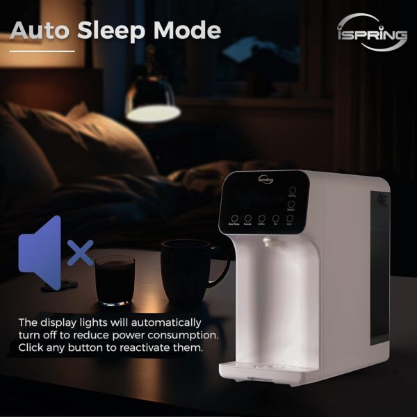 iSpring RCD100 5-Stage Countertop Reverse Osmosis System, Instant Hot RO Water Dispenser with UV