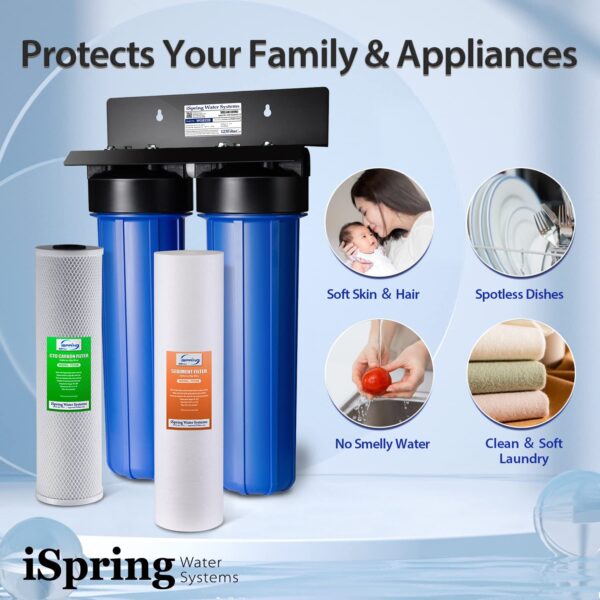 iSpring WGB22B 2-Stage Whole House Water Filtration System
