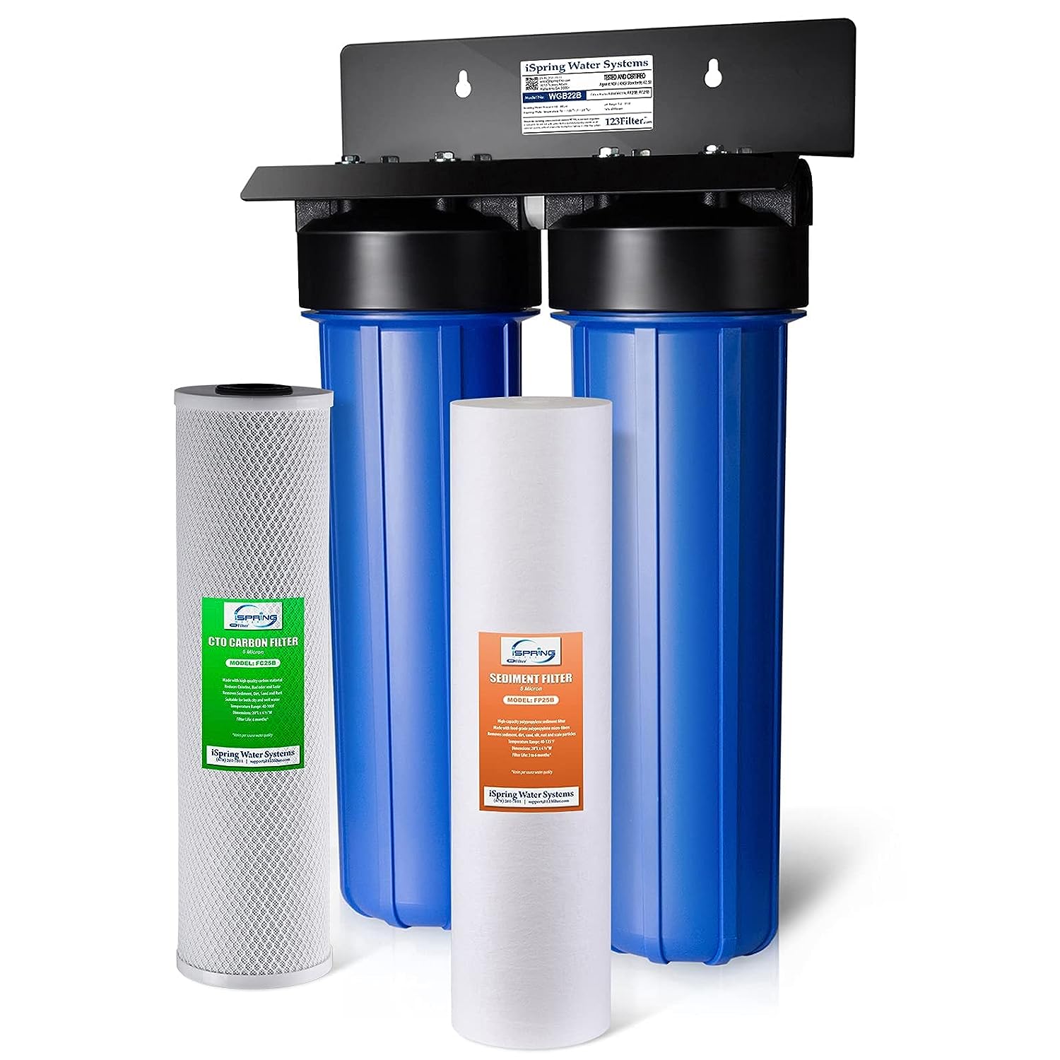 iSpring WGB22B 2-Stage Whole House Water Filtration System