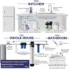 iSpring RCC7U, NSF/ANSI 58 Certified, 75GPD 6-Stage UV Reverse Osmosis Water Filter System