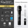 iSpring US15D Leak-Free Direct Connect Under-sink Water Filter System, 15k Gallons Capacity