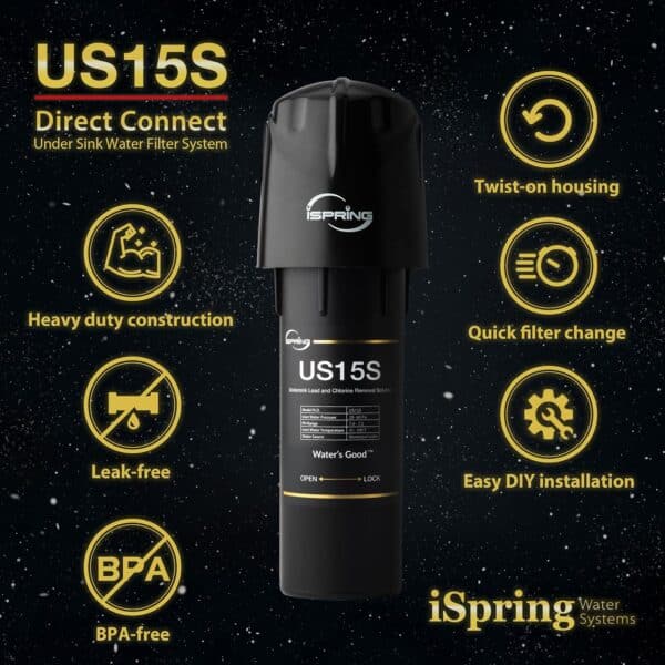 iSpring US15SD Direct-Connect Under Sink Water Filter System