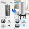 iSpring DGF2-B Gravity-Fed Stainless Steel Countertop Water Filter System with Black Wood Base
