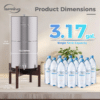 iSpring DGF2-DW Gravity-Fed Stainless Steel Countertop Water Filter System with Dark Wood Base