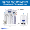 iSpring RO100 5-Stage 100 GPD Under Sink Reverse Osmosis Drinking Water Filtration System