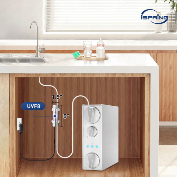 iSpring RO500AK-BN+UVF8 Tankless RO Reverse Osmosis Water Filtration System