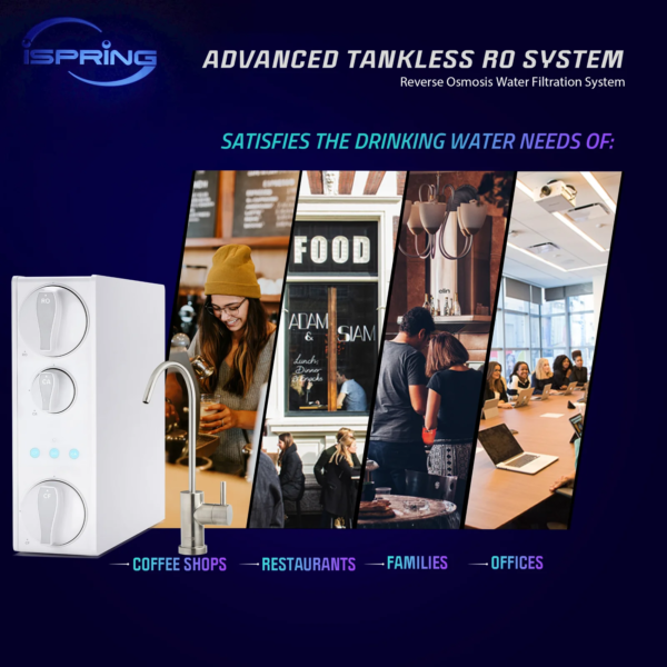 iSpring RO500AK-BN+UVF8 Tankless RO Reverse Osmosis Water Filtration System