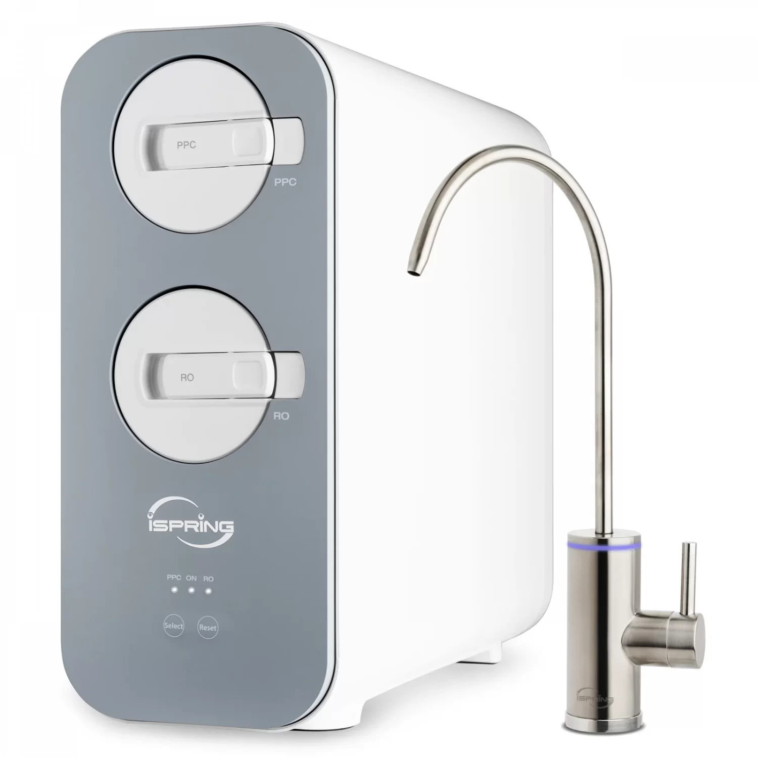 Sistema Osmosi Inversa Ispring 300 GPD Commerciale, 3 Membrane, Pompa Booster, Filtri 50,8 Cm, Senza Serbatoio