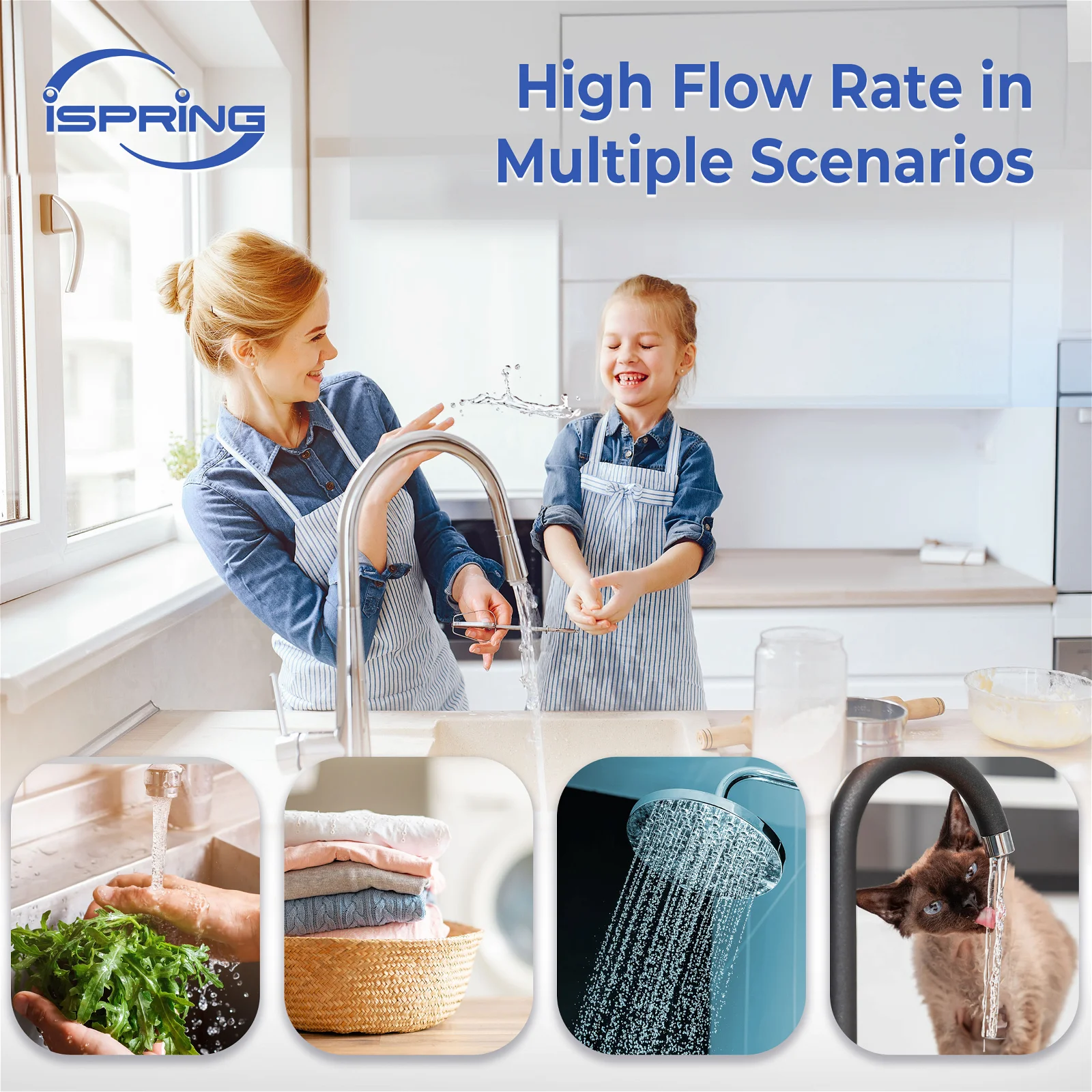 iSpring WF1024 Whole House Water Filter System, Reduces PFAS, Chlorine ...