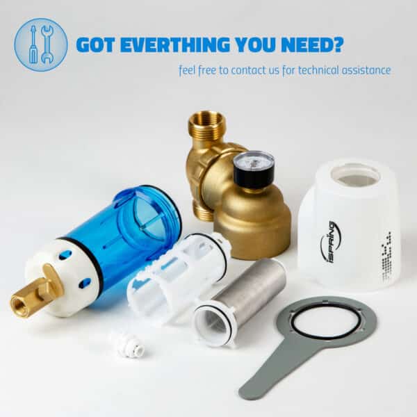 iSpring WSPGR - Reusable Spin Down Sediment Water Filter (Scraper & 360°Head)