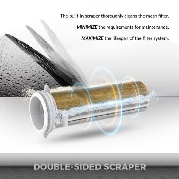 iSpring WSPGR - Reusable Spin Down Sediment Water Filter (Scraper & 360°Head)