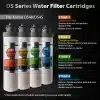 iSpring F10DS 2-Year Replacement Supply Filter Cartridge Pack Set for DS4B & DS4S