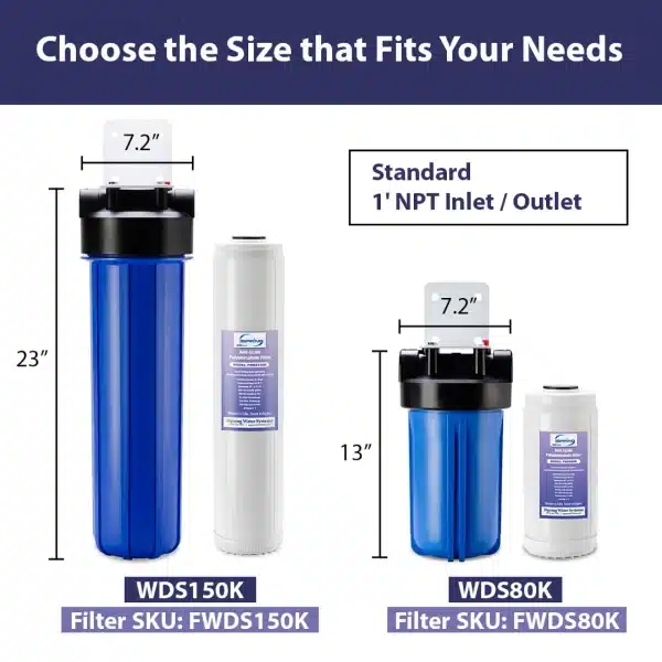 1 iSpring WDS80K Anti Scale 10" x 4.5" Whole House Water Filter with Patented Scale Inhibitor