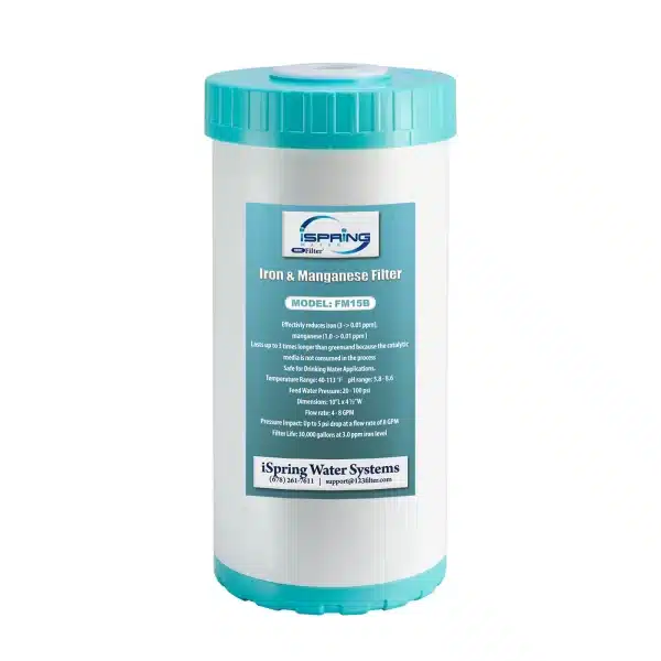 FM15B_main_jpg-103030-2400x2400 iSpring FM15B Iron & Manganese Reducing Water Filter , 10″x 4.5″ Replacement Cartridge for WGB21BM