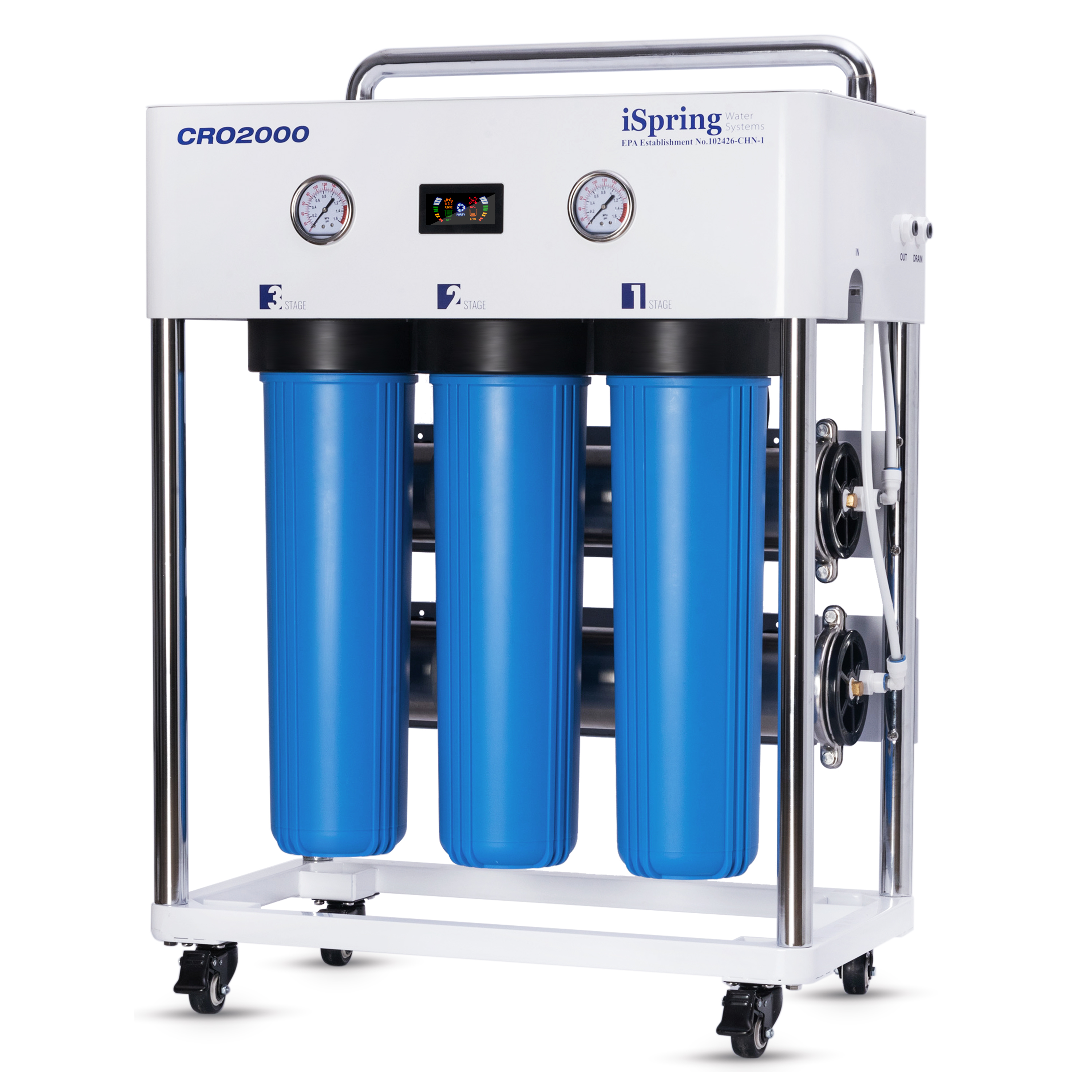 iSpring CRO2000 5-Stage 2000GPD Tankless Commercial Reverse Osmosis System