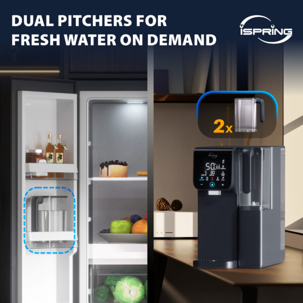 iSpring RCD100HCG Hot & Cold Reverse Osmosis System Countertop System