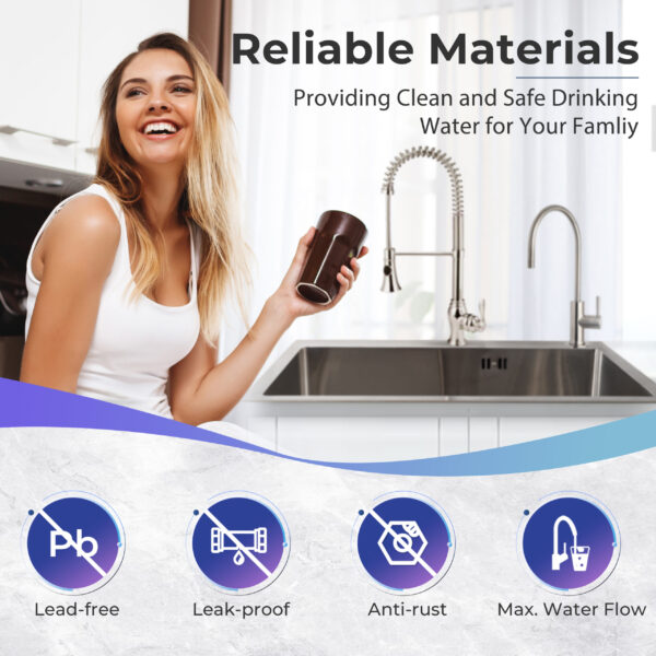 iSpring GA3-BN Drinking Water Faucet for Kitchen Sink with 3/8" Connector