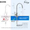 iSpring GA3-BN Drinking Water Faucet for Kitchen Sink with 3/8" Connector