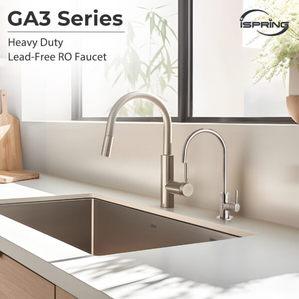 iSpring GA3-BN Drinking Water Faucet for Kitchen Sink with 3/8" Connector