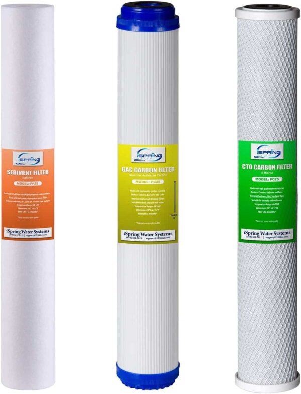 iSpring F3WCB32-O 20″ x 2.5″ Water Filters for RCB3P and WCB32C-GAC ...