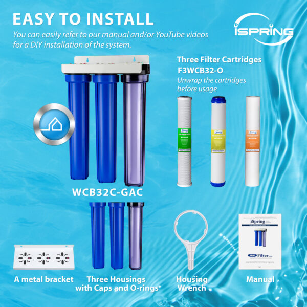 iSpring WCB32C-GAC Whole House Water Filter System