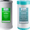 F2WGB21BM1 iSpring F2WGB21BM 4.5"x10" CTO Carbon Block and Iron & Manganese Reducing Filter Pack