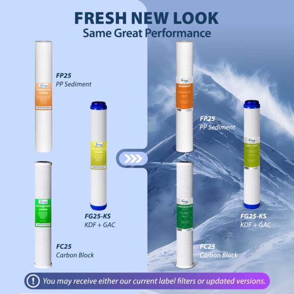 F3WCB32KS (5) iSpring F3WCB32KS 20" x 2.5" Whole House Water Filters for WCB32 Series Systems