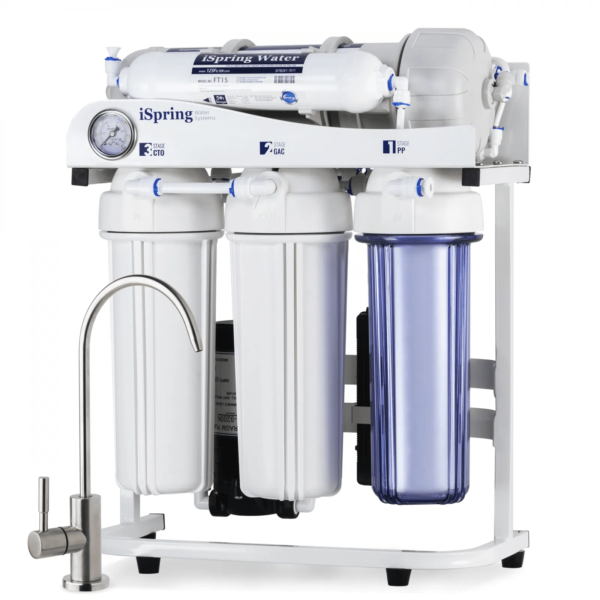 iSpring RCS5T Commercial Tankless Reverse Osmosis Water Filter System, 1.5:1 Pure to Drain Ratio