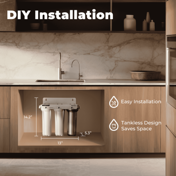 US31-NC (2) iSpring US31-NC Classic 3-Stage Tankless Under Sink Water Filtration System