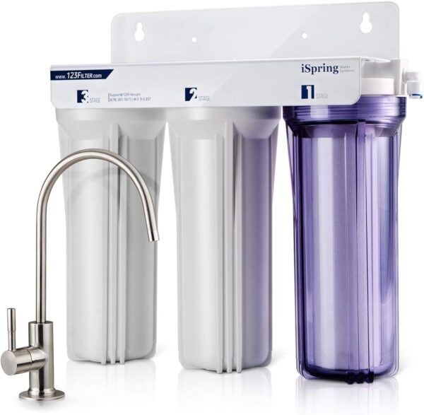 main iSpring US31-NC Classic 3-Stage Tankless Under Sink Water Filtration System