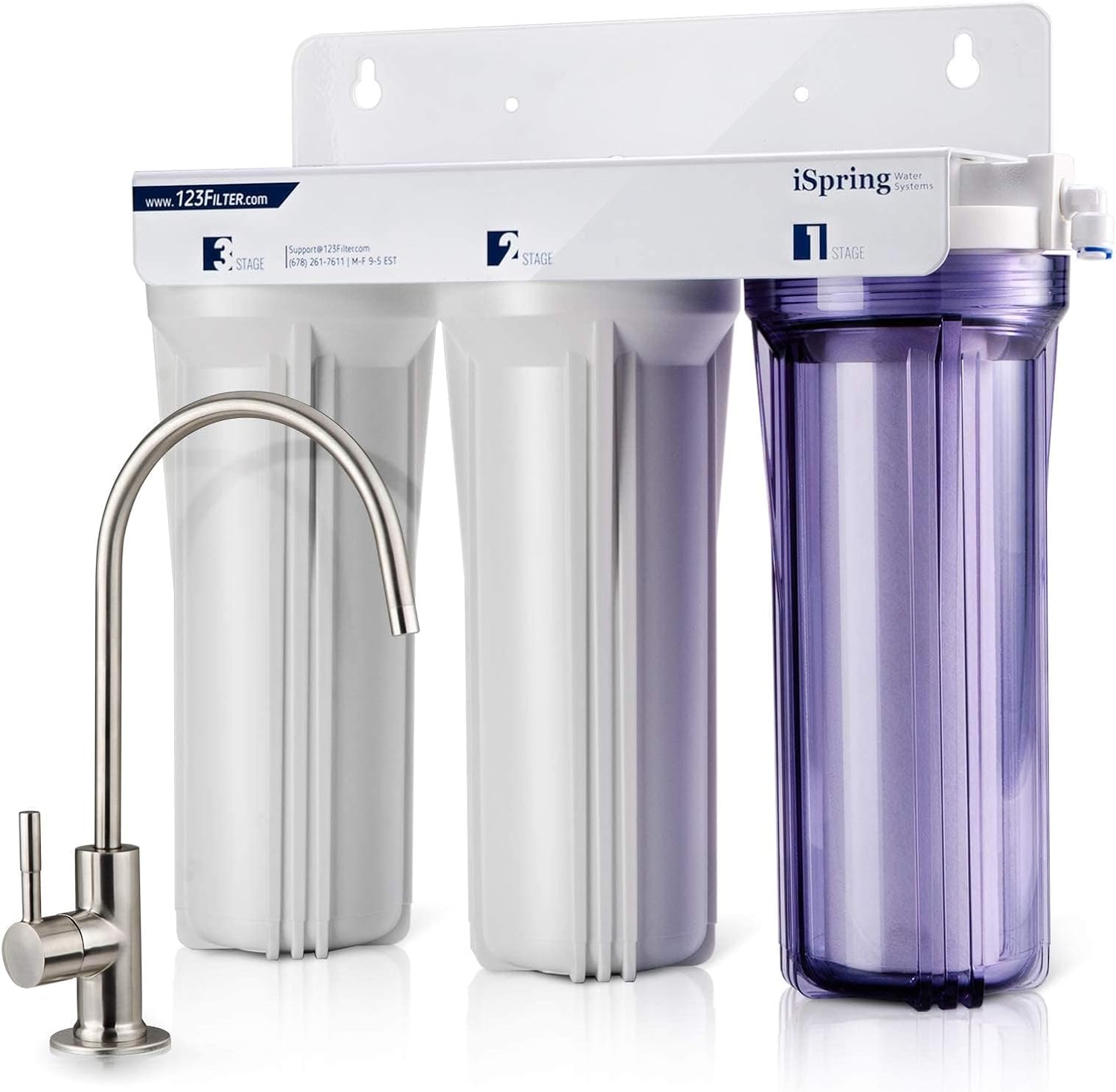 iSpring US31-NC Classic 3-Stage Tankless Under Sink Water Filtration System