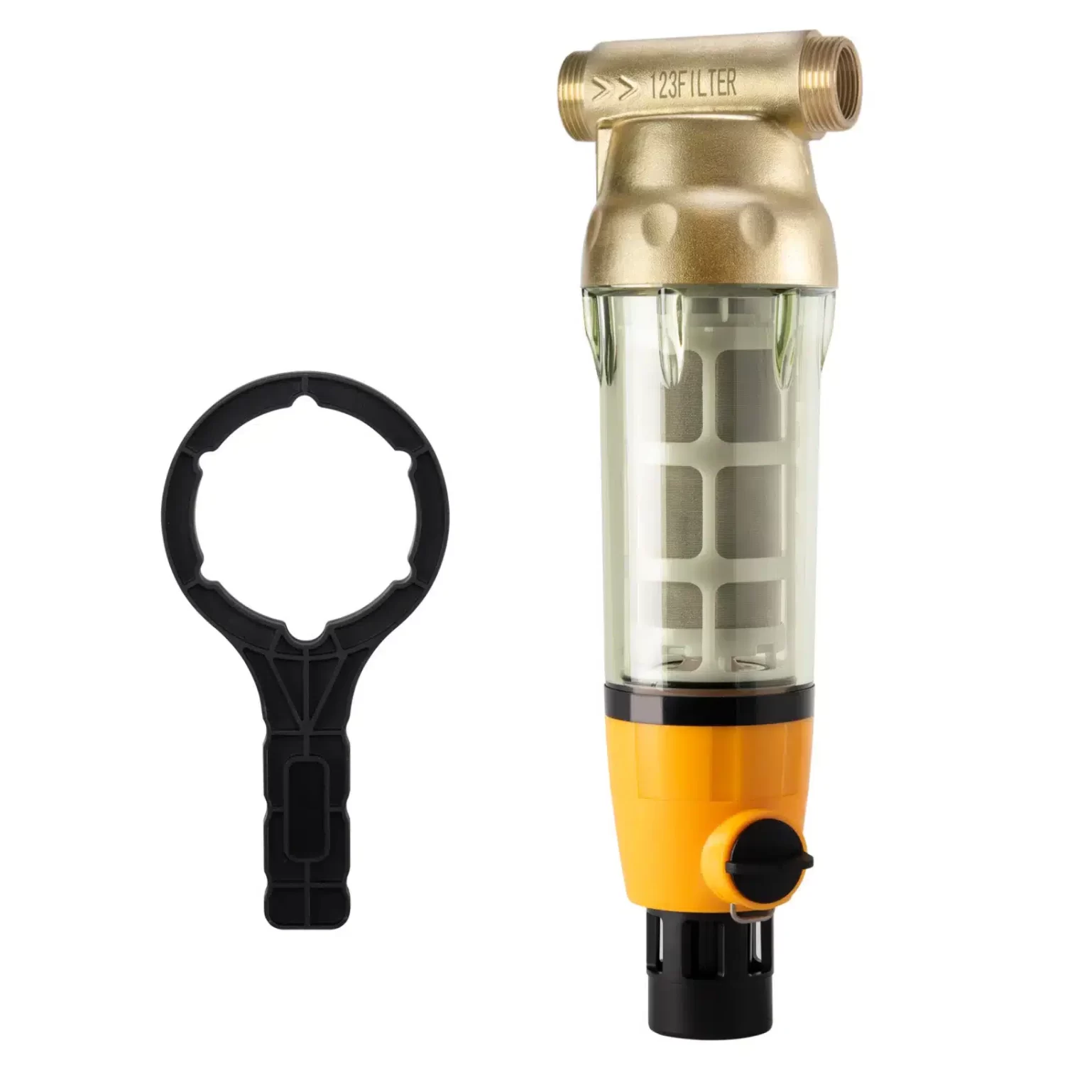 iSpring WSPB Large Whole Spin-down Sediment Water Filter with Scraper