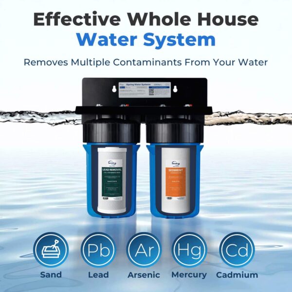 iSpring WGB21B-CPB Whole House Water Filtration System, Arsenic, Cadmium, Mercury, Chlorine, Lead