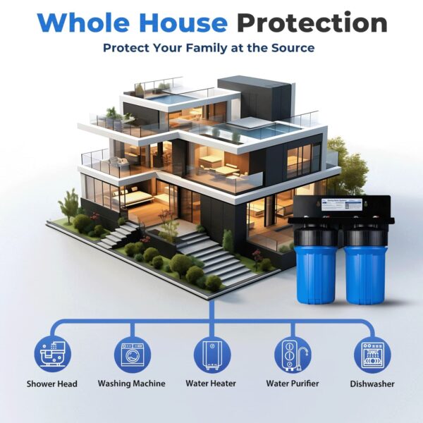 iSpring WGB21B-CPB Whole House Water Filtration System, Arsenic, Cadmium, Mercury, Chlorine, Lead