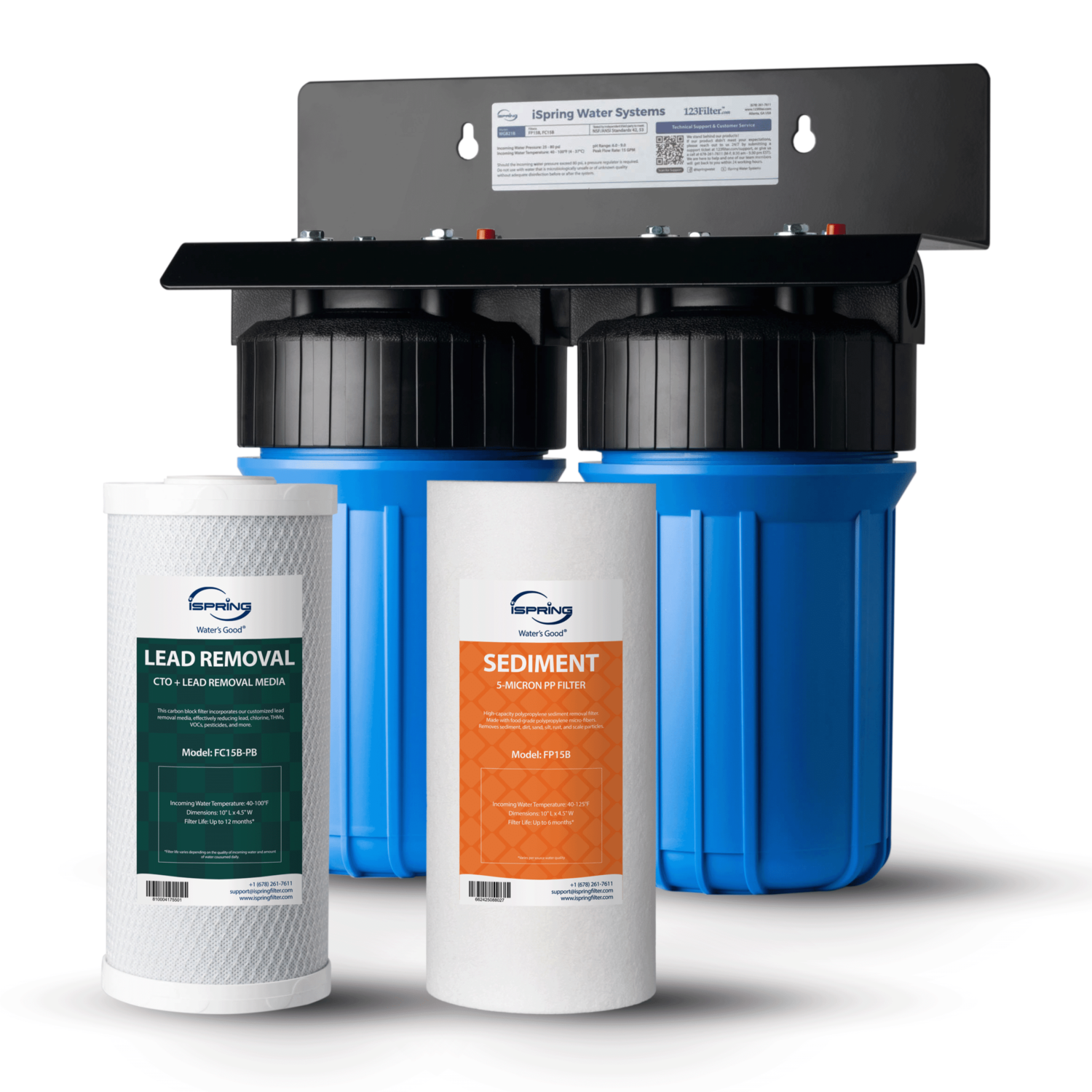 iSpring WGB21B-CPB Whole House Water Filtration System, Arsenic, Cadmium, Mercury, Chlorine, Lead