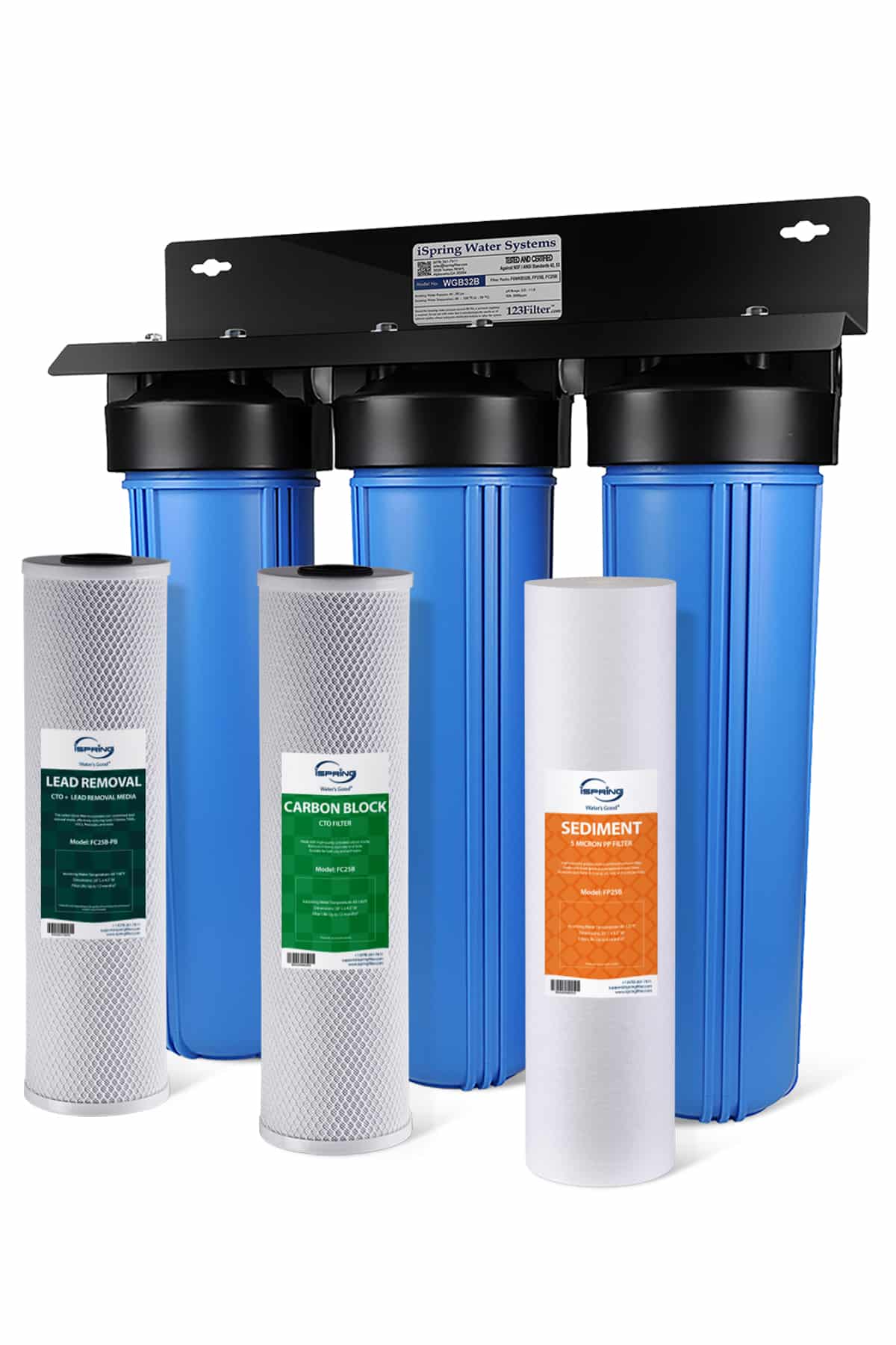 iSpring WGB32B-CPB SGS-Tested Lead Removal Whole House Water Filter System